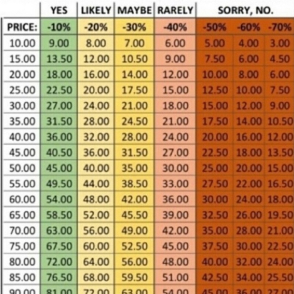 Offer Guidlines Breakdown